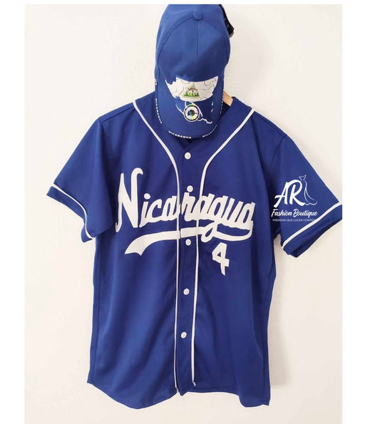 Jersey de Beisboll Nicaragua Azul
